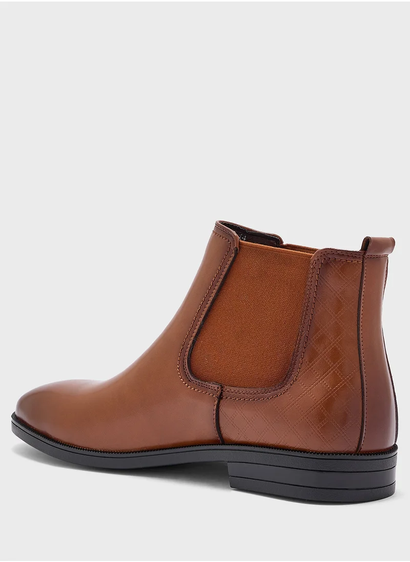 روبرت وود Square Toe Formal Chelsea Boots