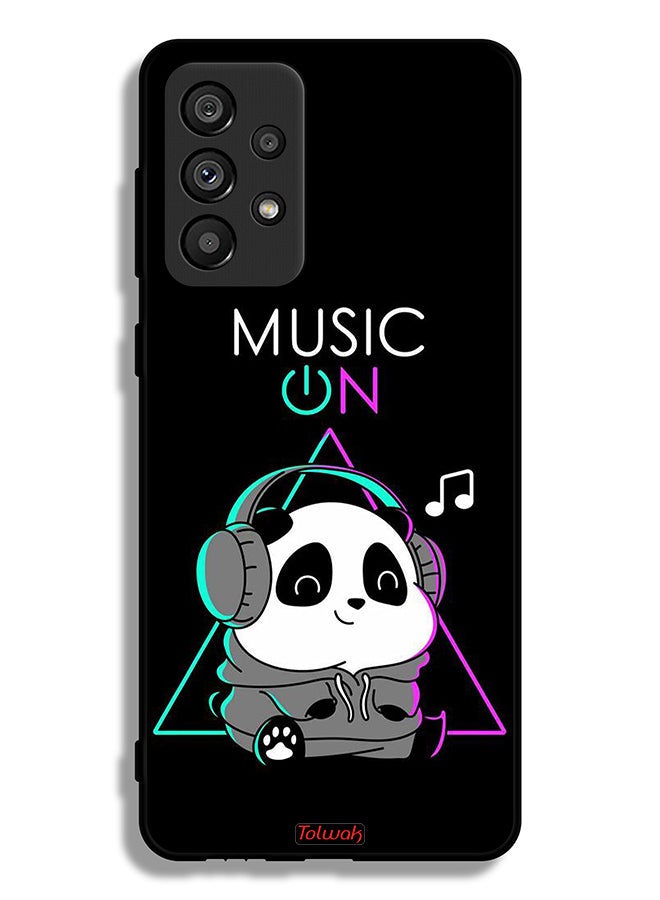 Tolwak Samsung Galaxy A73 5G Protective Case Cover Music On Panda - Image 1
