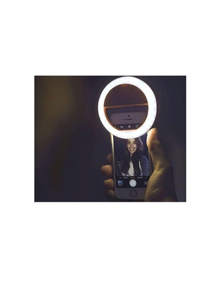 Generic - MAGBA Portable LED Selfie Ring Light for All Smartphones | Enhanced Ring Light for Tablets with 3 Brightness Levels for Photography and Video Calling (Smartphones, Laptops, Tablets with LED Light) - Image 1
