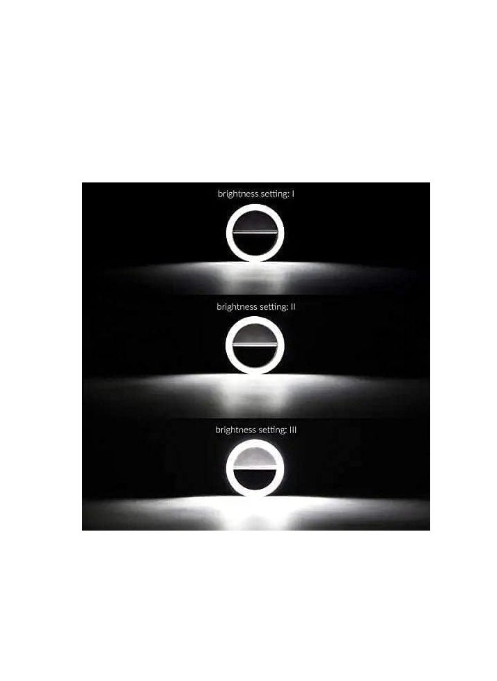 Generic - MAGBA Portable LED Selfie Ring Light for All Smartphones | Enhanced Ring Light for Tablets with 3 Brightness Levels for Photography and Video Calling (Smartphones, Laptops, Tablets with LED Light) - Image 1