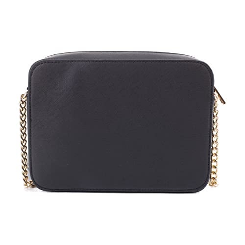 EVVE Women's Saffiano Crossbody Camera Bag Designer Shoulder Purse with Chain and Leather Strap|BK - Image 4