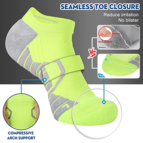 Hylaea Low Cut Athletic Running Socks for Women Men Cushion No Show Compression Socks for Sprots Gym Workout Cushion Coolmax - Image 3