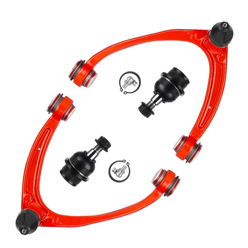 4PCS Front Upper Control Arms Suspension Kit with Polyurethena Bushing Fit for Cadillac Escalade 0714 Chevy Silverado 1500Suburban 1500 0713 GMC Sierra 1500 0713