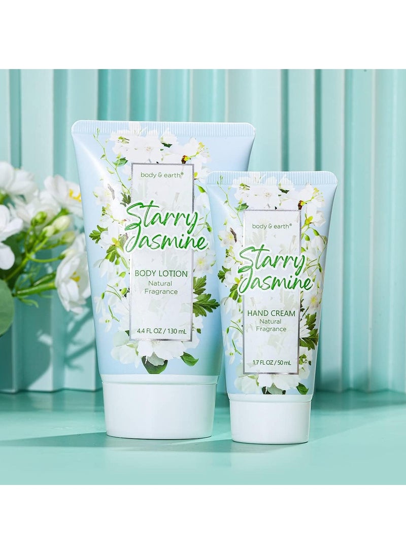 BODY & EARTH 8 Pcs Bath Set with Jasmine Scented, Includes Bubble Bath, Shower Gel, Milk Lotion & Butter, Hand Soap and More, Bath Gifts Set for Women  - Image 3