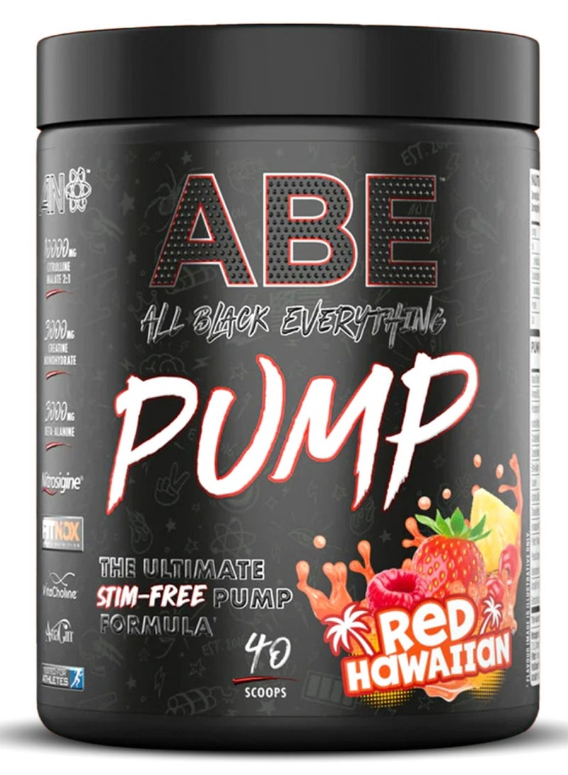 ABE Pump Stim Free ,Red hawaiian, 40 Scoops 500 Grams