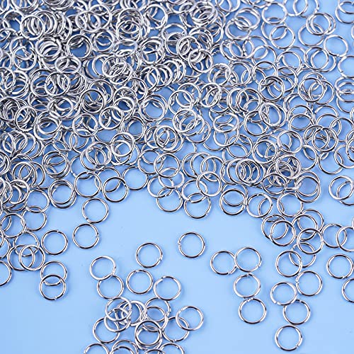 WUBOECE 6mm Open Jump Rings Jewelry DIY Findings for Choker Necklaces Bracelet Making, Silver, 1000 PCS - Image 3