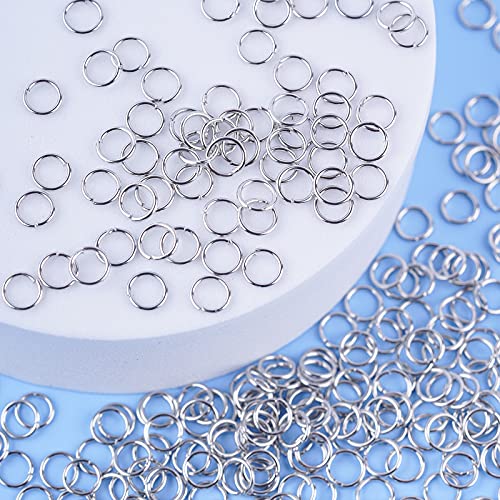 WUBOECE 6mm Open Jump Rings Jewelry DIY Findings for Choker Necklaces Bracelet Making, Silver, 1000 PCS - Image 4
