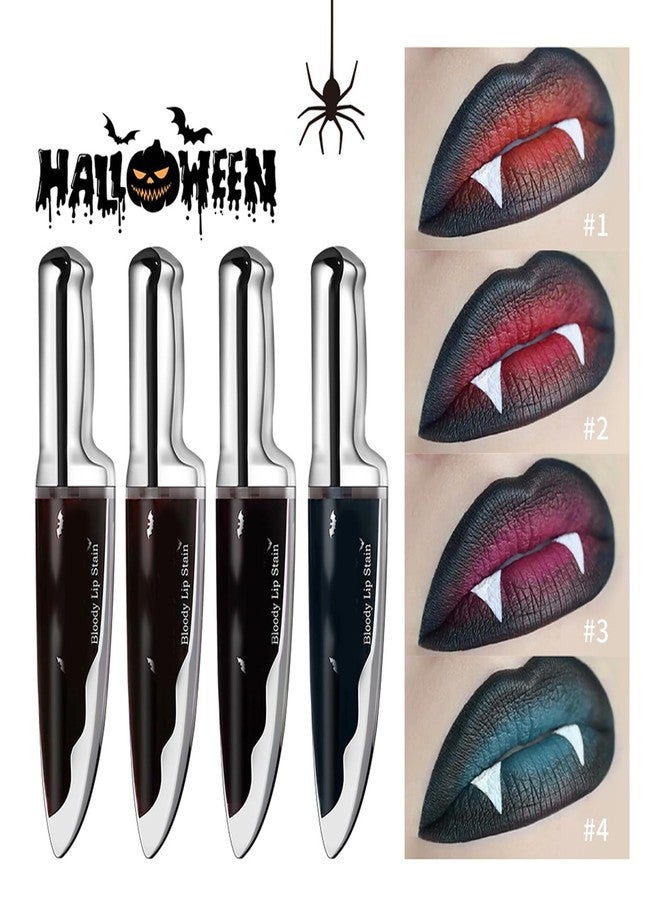 DLZZRS Matte Liquid Lip Gloss, Bloody Lip Stain, Spill-Proof Formula Design High Impact Long Lasting Lip Stain, Smudge Proof & Waterproof Velvet Lip Tint Vampy Halloween Makeup (#04 BLOODMOON RITE) - Image 4