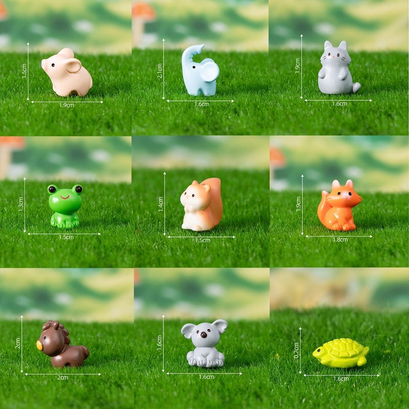 LOKIPA 30PCS Mini Resin Animals Figures Tiny Resin Animal Miniature Garden Decor Micro Landscape Fairy Dollhouse Ornament for Fairy Garden Dollhouse Plant Pots Bonsai Craft Decor - Image 3