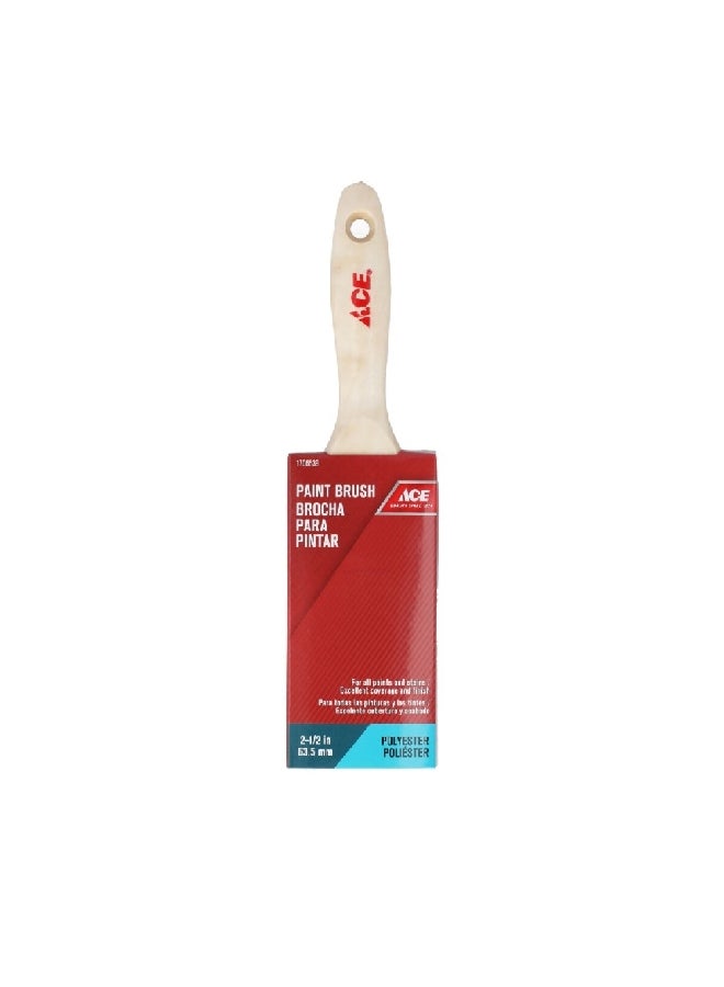 ACE Clear Varnished Synthetic Wooden Handle Flagged Bristles Paint Brush Multicolour 2.5 Inch XB-ACE20025V - Image 1