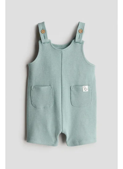 H&M Waffled dungaree shorts