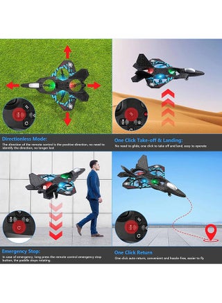Toyland RC Quadcopter Aeroplane - 2.4GHz L0712 Floating Fighter Plane Toy with LED Lights - Ready-to-Fly (RTF) Drone Jet for Kids & Adults - Black - view 4