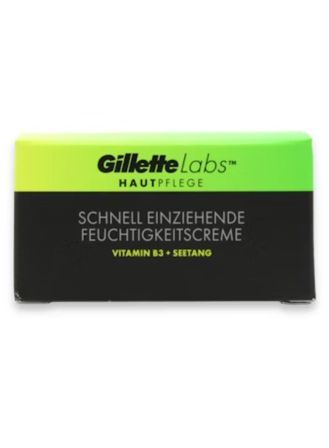 Gillette Labs جيليت لابس كريم مرطب سريع الامتصاص للعناية بالبشرة تركيبة مغذية بفيتامين B3 والطحالب البحرية للرجال 100مل - Image 3