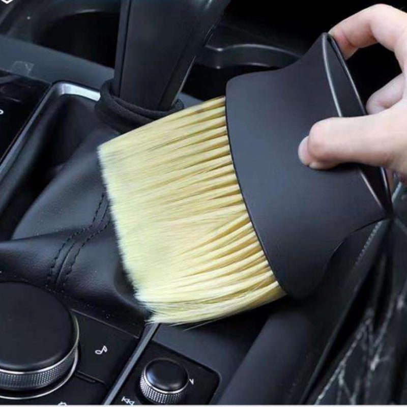 DETACHI Car Interior Cleaning Brush + Car Mat Carpet Brush Duster+ Ultra Soft Hair Bristle Brush for A/c Vents Dust, Dashboard Cleaning Laptops, Cleaning Tools Combo Pack 3Pcs - Image 4
