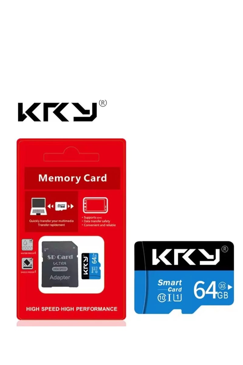 كي آر واي بطاقة SD بطاقة ذاكرة 64 جيجابايت فئة 10 للهاتف - Image 2