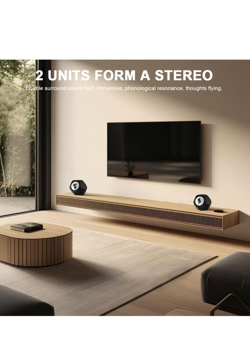 Magnetic Fluid Speaker, Rhythm Subwoofer Magnetic Fluid Touch Bluetooth Speaker, 360° Surround Sound Home Theater Audio System, Home Theater Wireless Speaker for Home Office Decor