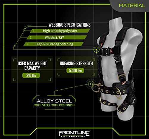 FRONTLINE FALL PROTECTION Combat™ Full Body Harness | New styles | OSHA and ANSI compliant (ML, Full Body Harness)… - Image 4
