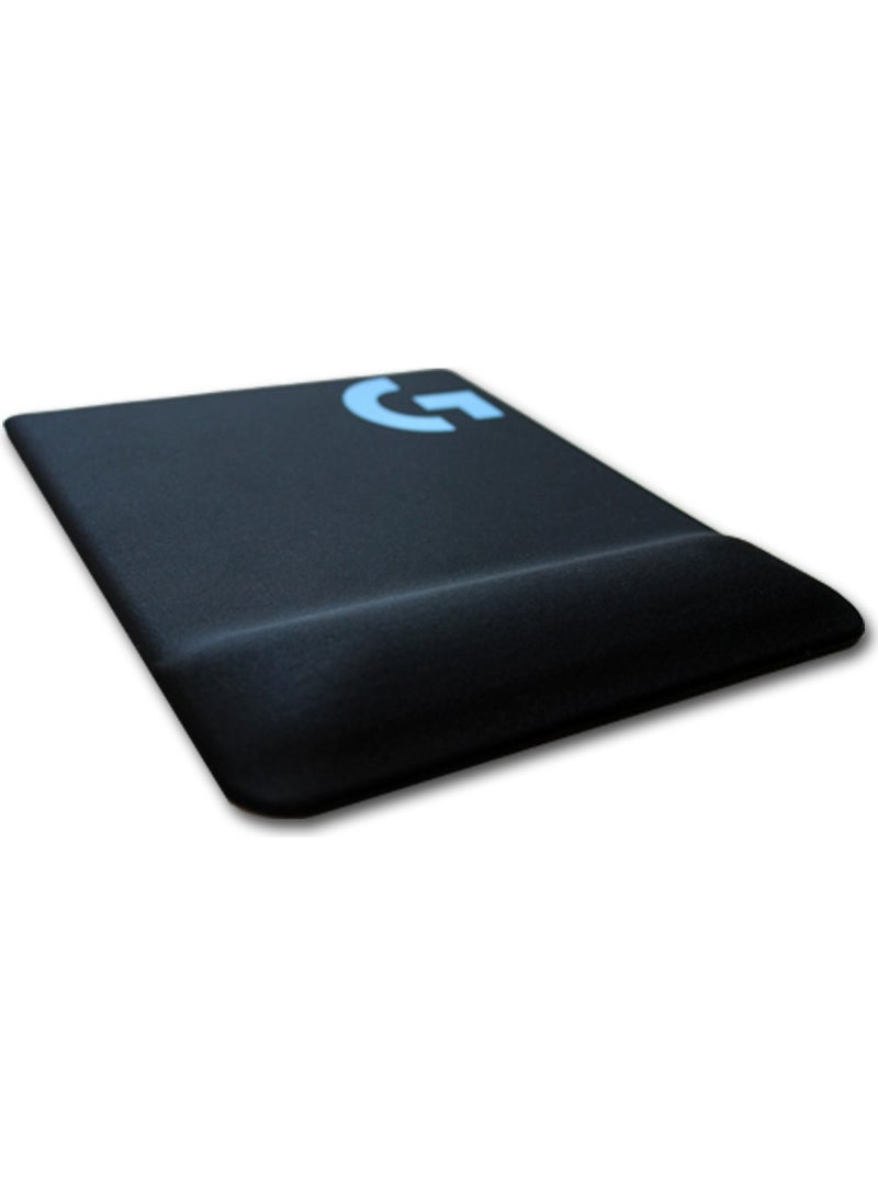 Lunatic - Logitech Square Size Black Ergonomic Water Sweat Resistant Mouse Pad with Wristband - Image 1