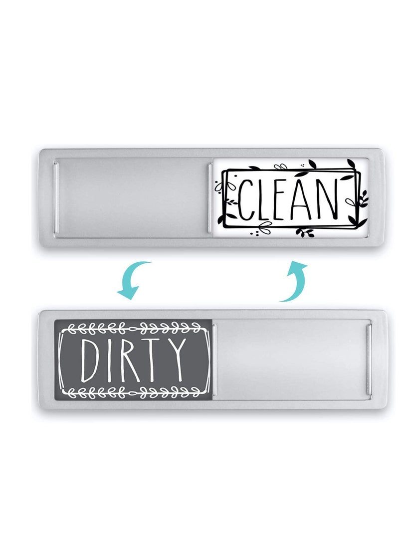 Barakah Dishwasher Magnet Cleaning Dirty Sign, Indicator, Stylish Universal Kitchen Dishwasher Washing Refrigerator Magnet, With Stickers Suitable For Kitchen Organization And Storage（2PCS） - Image 1