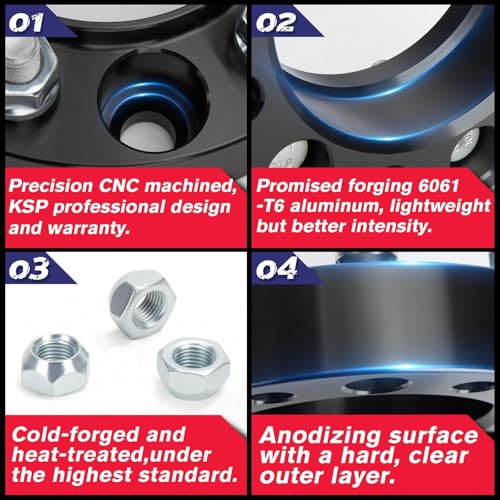 KSP PERFORMANCE KSP 20mm 5x114.3 Hubcentric Wheel Spacers Fit TC XB, ES300 350, GS300 350 430,IS250 300 350,LS400 430 460,RC300 350, Camry Highlander Tacoma(4 pcs 60.1 bore 12X1.5mm) - Image 4