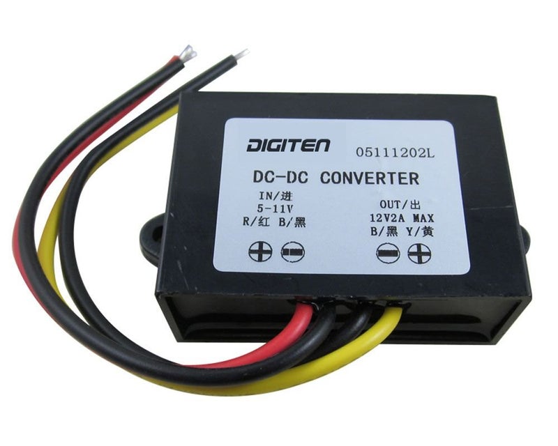DIGITEN DC 6V 511V to 12V 2A Step up Converter Regulator Waterproof Boost Power Module