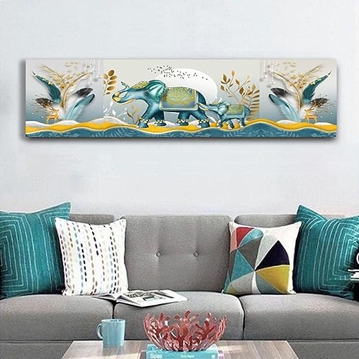 justone choice Elephant New Printed Air Conditioning Dust Cover Folding Designer Ac Cover for Indoor Split Ac, Polyester - Image 3