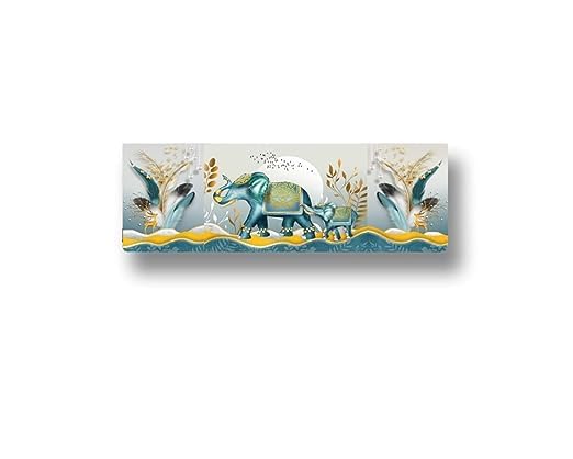 justone choice Elephant New Printed Air Conditioning Dust Cover Folding Designer Ac Cover for Indoor Split Ac, Polyester - Image 1