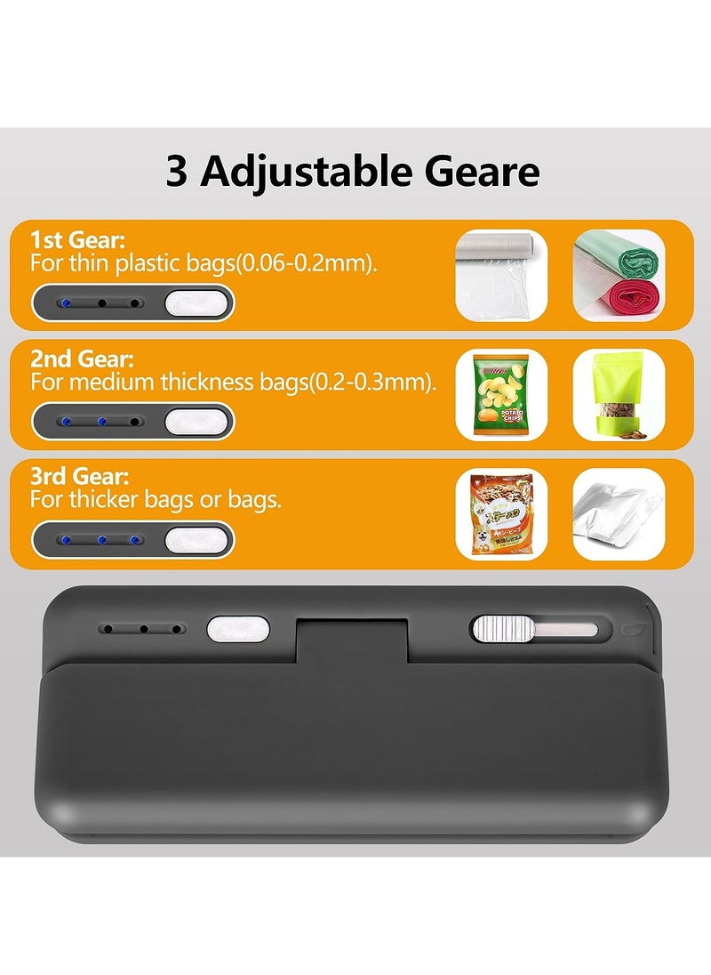 SYOSI - Portable Food Seal Machine For Plastic Bags Kitchen Handheld Vacuum Sealer Small Chip Bag Resealer And Opener Hand Packet Sealer And Cutter Kitchen Gadgets Sealing Clip - Image 1