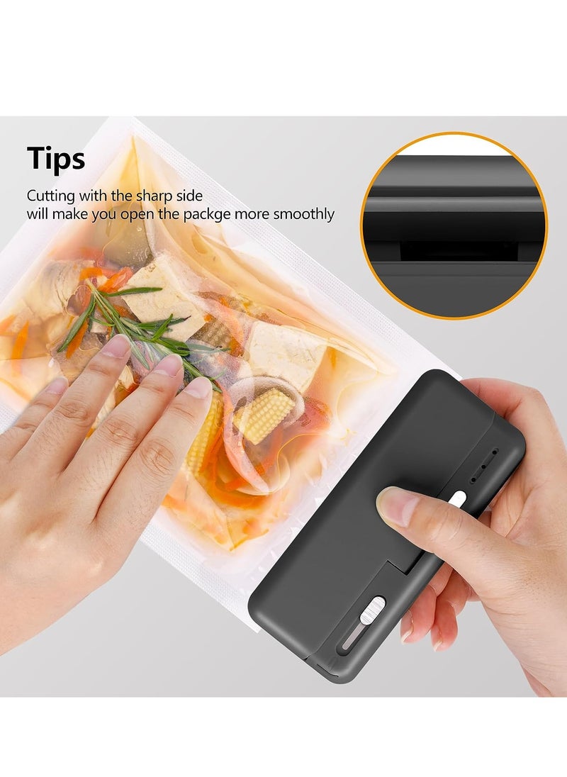 SYOSI - Portable Food Seal Machine For Plastic Bags Kitchen Handheld Vacuum Sealer Small Chip Bag Resealer And Opener Hand Packet Sealer And Cutter Kitchen Gadgets Sealing Clip - Image 1