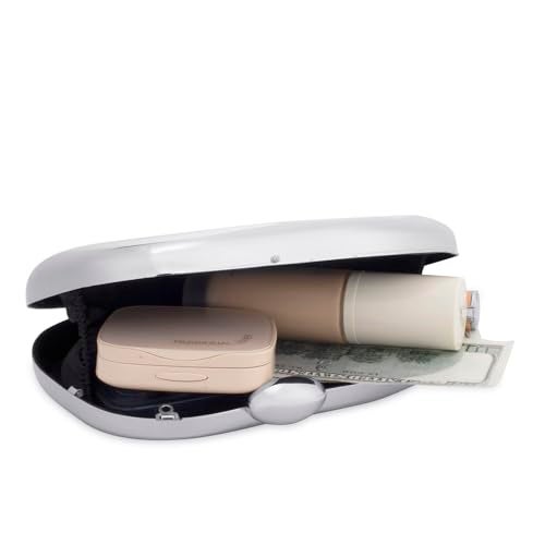 Gets Acrylic Clutch Purses for Women Gold Metallic Purse Silver Unique Handbag for Wedding Party Prom (Silver) - Image 3