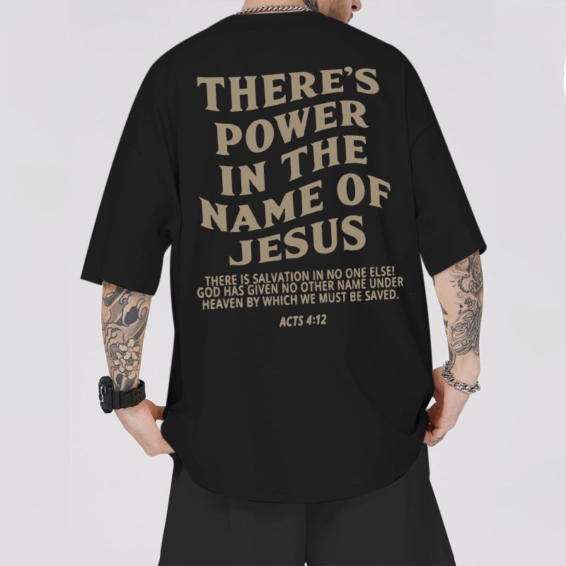Lubpow Christian Shirts for Men Jesus Saves Shirt Religious Faith Tshirt Inspirational Bible Verse Graphic Tee Tops(Black,M) - Image 4