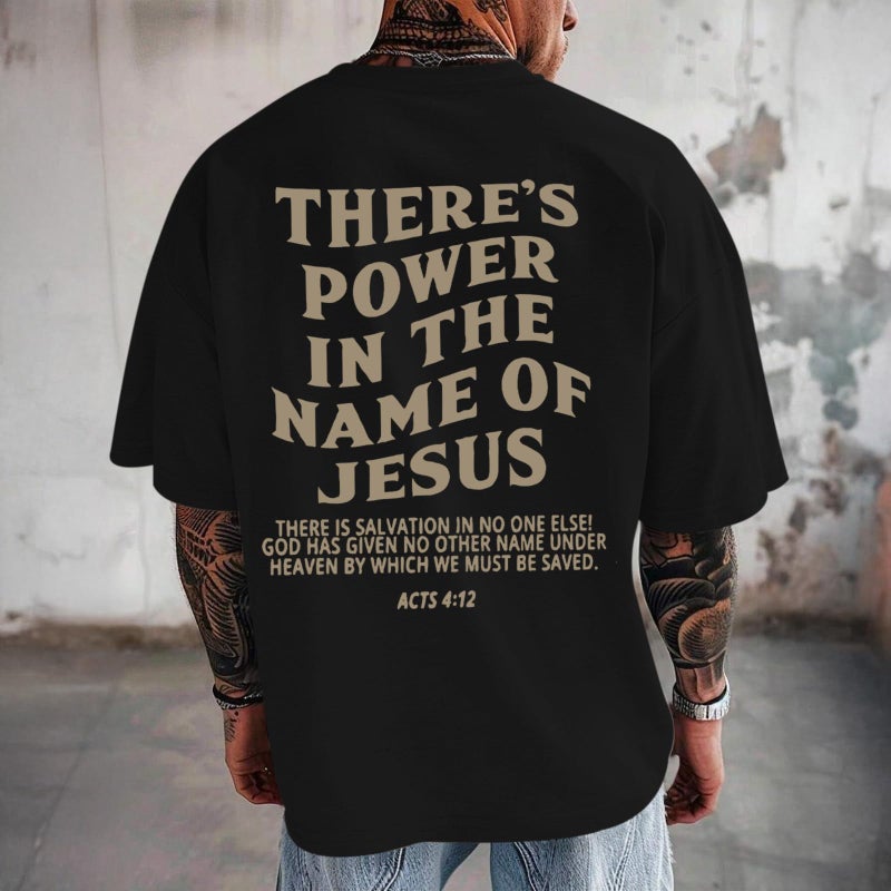 Lubpow Christian Shirts for Men Jesus Saves Shirt Religious Faith Tshirt Inspirational Bible Verse Graphic Tee Tops(Black,M) - Image 5