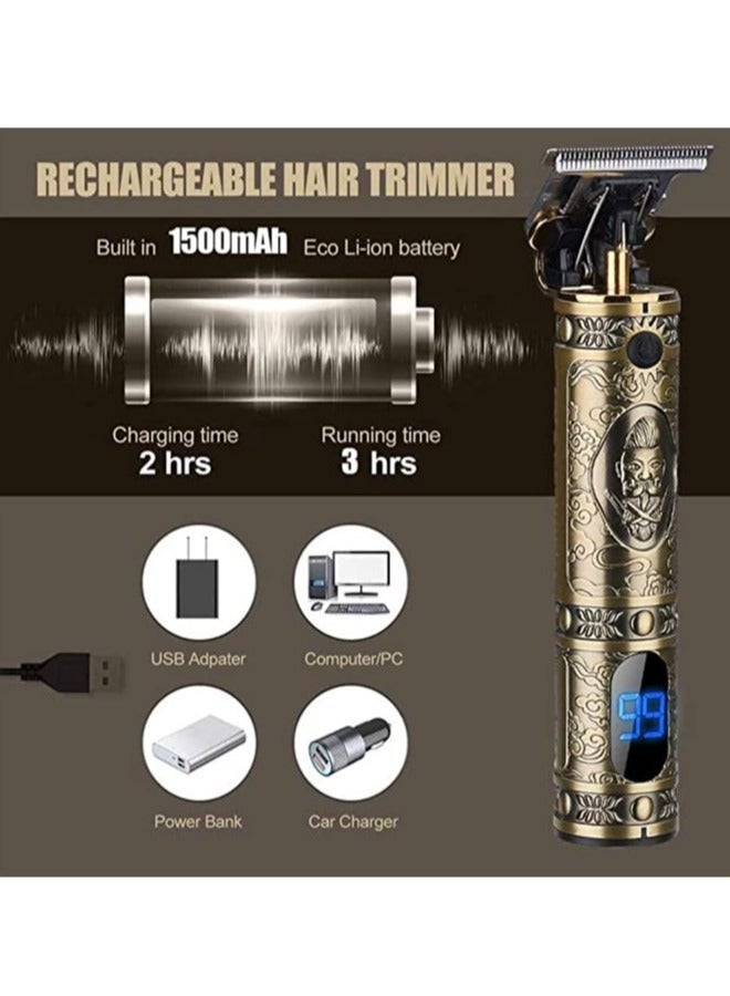 Men's Cordless Hair Clippers – Professional Beard Trimmer with Precision T-Blades - Image 4