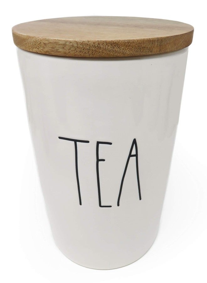 Rae Dunn by Magenta LL Large Letter Canister (TEA- MEDIUM- WOOD LID) - Image 2