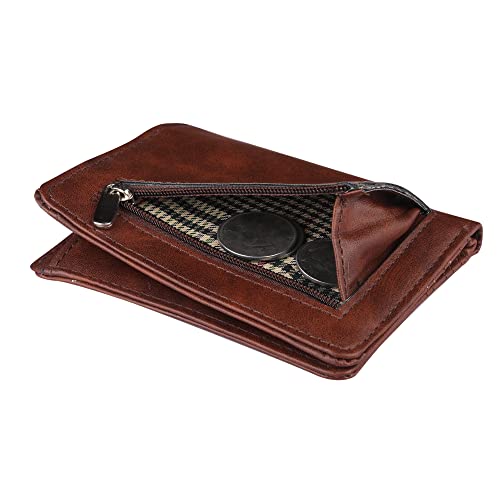 ShopMantra Unisex Printed Card Holder| Card Holder for Women | Card Holder for Men | Premium Vegan Faux Leatherette Card Holder Pocket Organizer - Brown - Image 3