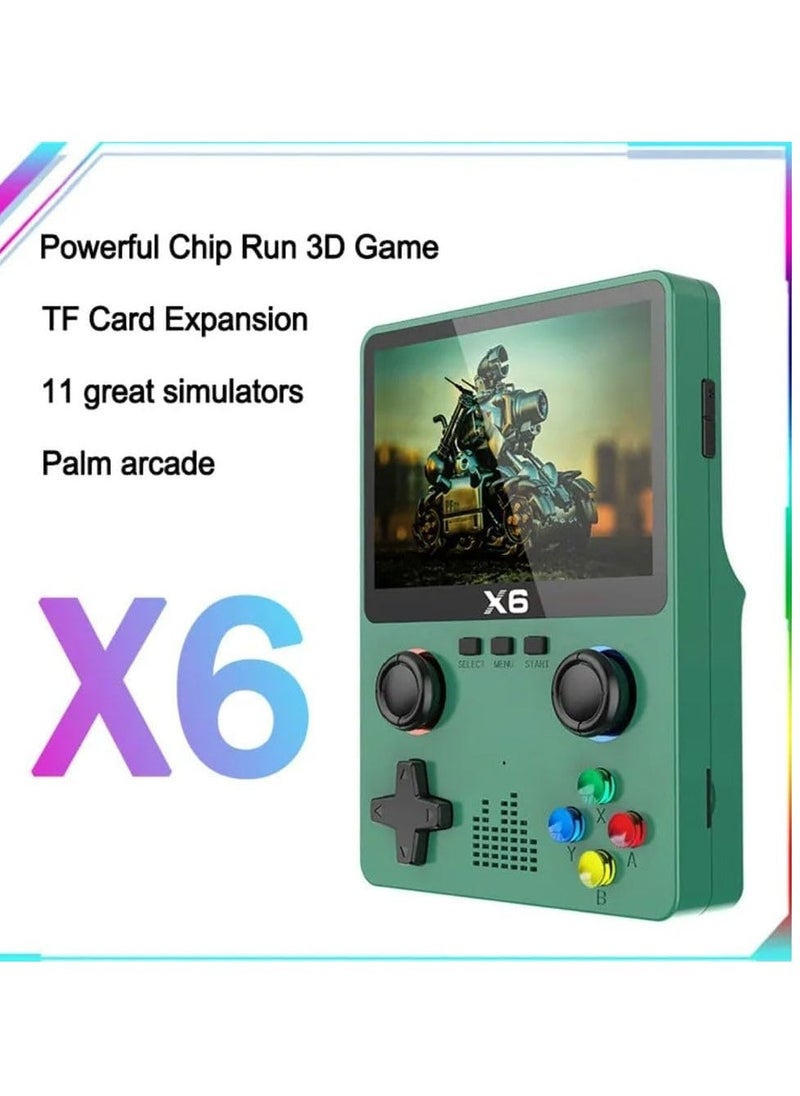 JAJEEK X6 Fusion Grip: Next-Gen High-Definition Handheld Game Console with Dual Joysticks, 32GB Storage, Arcade Emulation, 3.5-inch IPS Screen, and 6000+ Preloaded Games - Image 3