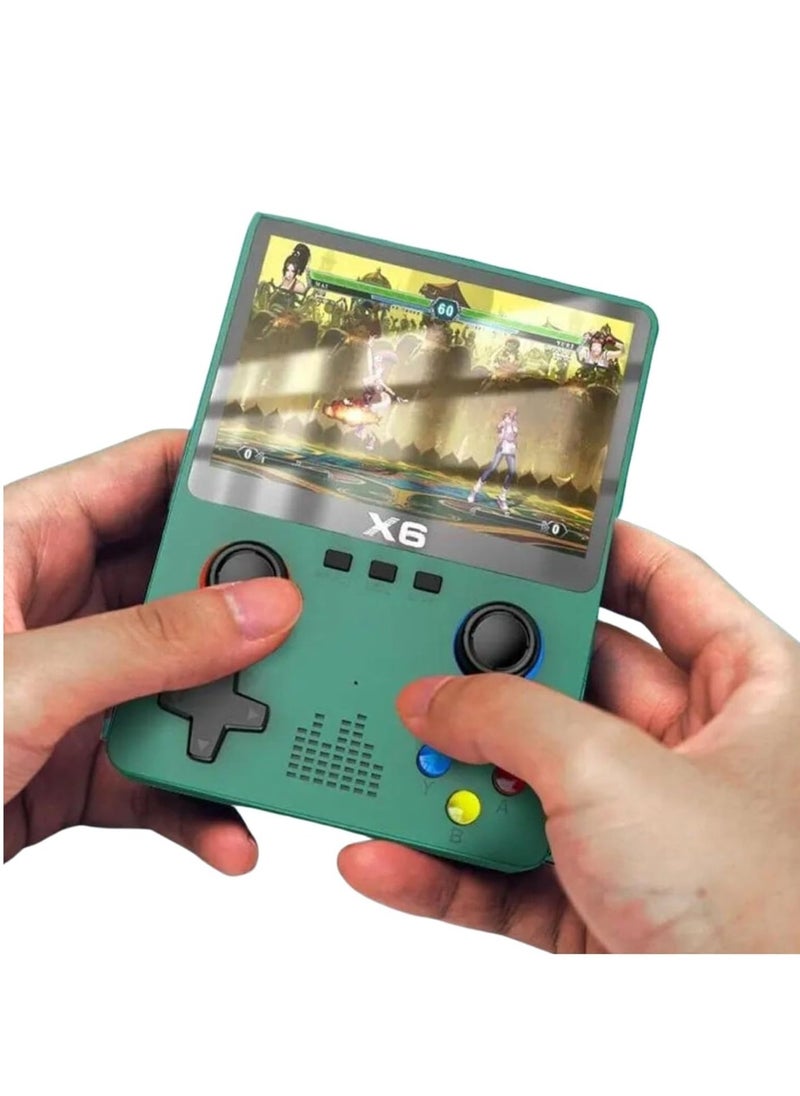 JAJEEK X6 Fusion Grip: Next-Gen High-Definition Handheld Game Console with Dual Joysticks, 32GB Storage, Arcade Emulation, 3.5-inch IPS Screen, and 6000+ Preloaded Games - Image 2