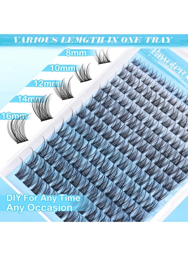 Pawotence Wispy Lash Clusters Natural Cluster Eyelash Extensions 154Pcs Individual Lashes 8-16Mm Lash Extension Diy False Eyelashes Soft Comfortable Natural Eyelash Clusters With Thin Band - Image 4