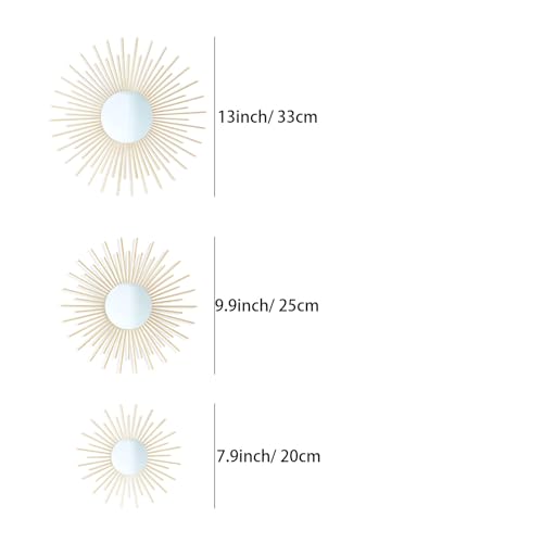 AIM & GGKK Gold Metal Wall Decor, Set of 3 Modern Metal Wall Art for Living Room, Minimalist Contemporary Gold Decor for Bedroom, Boho Accent Home Decoration - Image 2