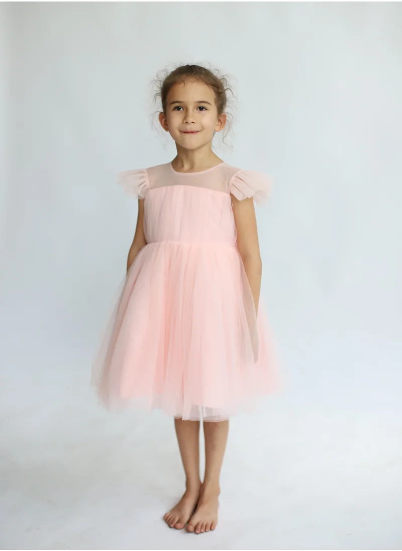 D'Daniela D' Daniela - Pleated Flare Dress Baby Pink