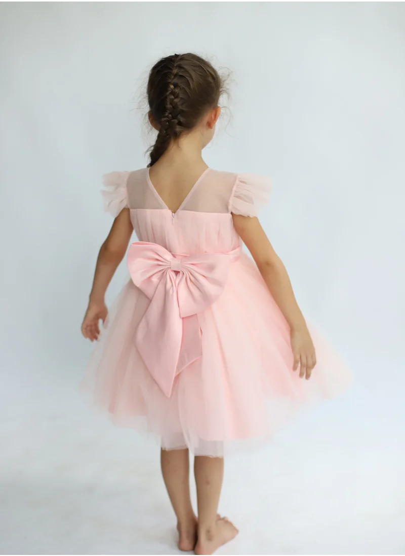 D'Daniela D' Daniela - Pleated Flare Dress Baby Pink