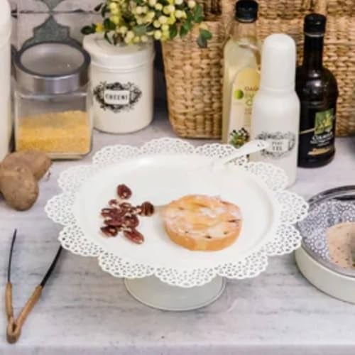 ELAN Flourish Cake Stand, Dessert Cupcake for Wedding |Event| Birthday Party (Off-White, 1/2 Kg Only) - Image 2