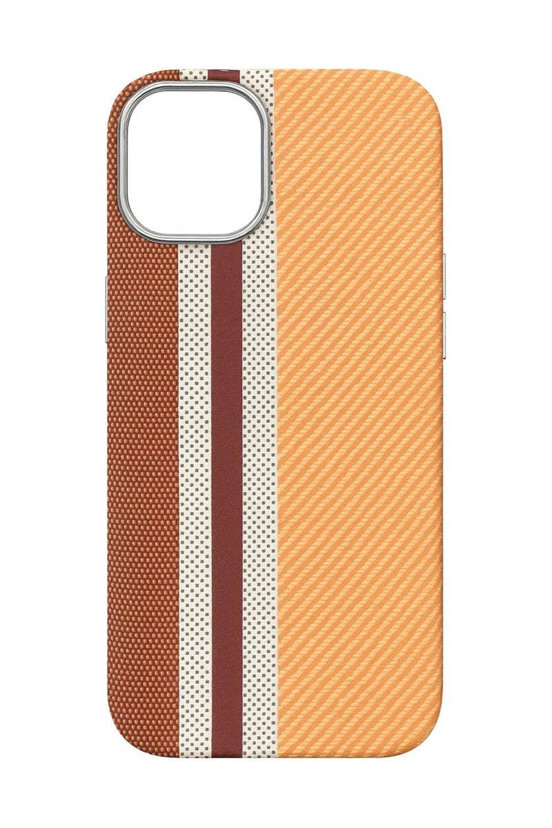 erorex Phone Case Compatible with iPhone 15 Pro Slim Lightweight Protective Cover with Beige and Brown Stripe Pattern Anti Slip Grip Shock Absorption Precise Cutouts and Stylish Durable Finish - Image 2