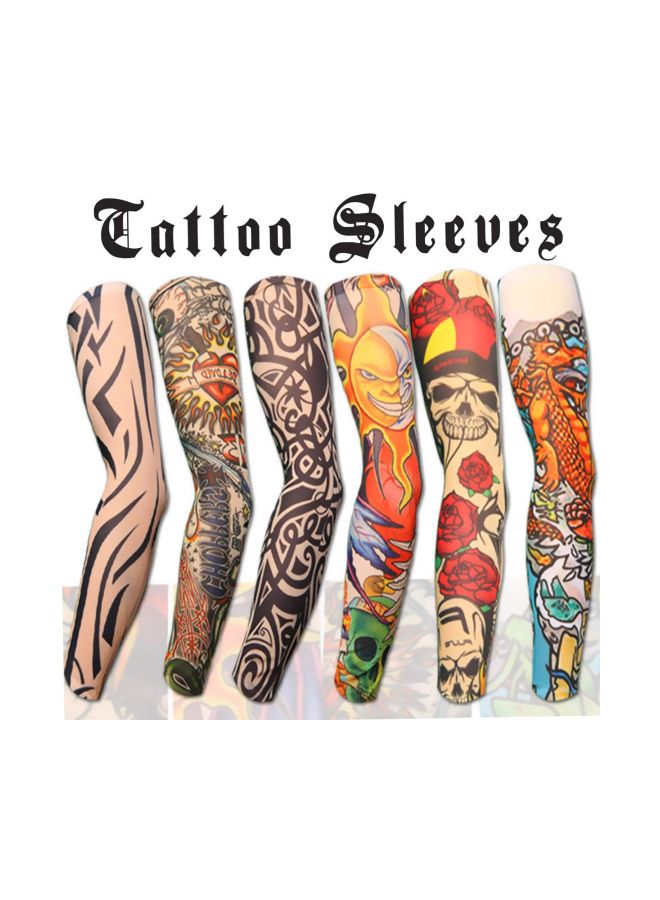 Akstore Temporary Tattoo Sleeves Set Arts Temporary Fake Slip On Tattoo Arm Sleeves Kit - Image 2
