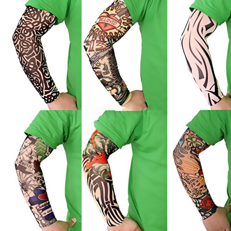 Akstore Temporary Tattoo Sleeves Set Arts Temporary Fake Slip On Tattoo Arm Sleeves Kit (Multicolor Set1) - Image 3