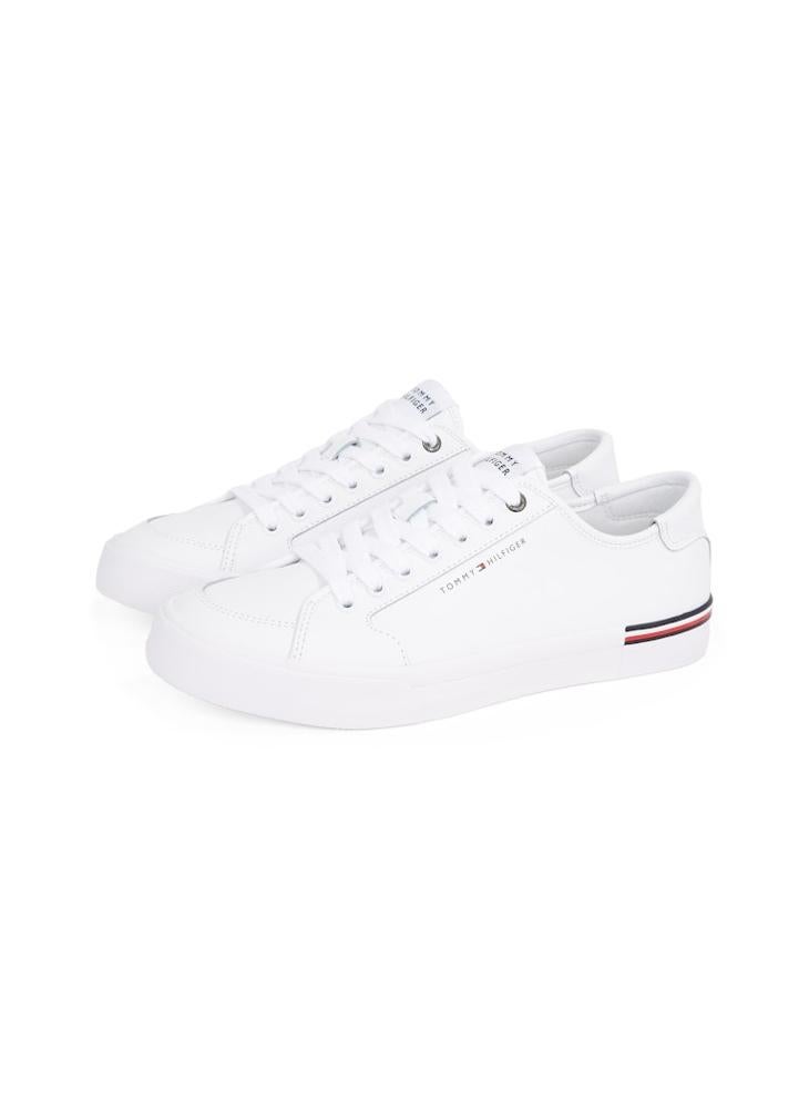 TOMMY HILFIGER - CORE VULCANISED LEATHER TRAINERS - Image 1