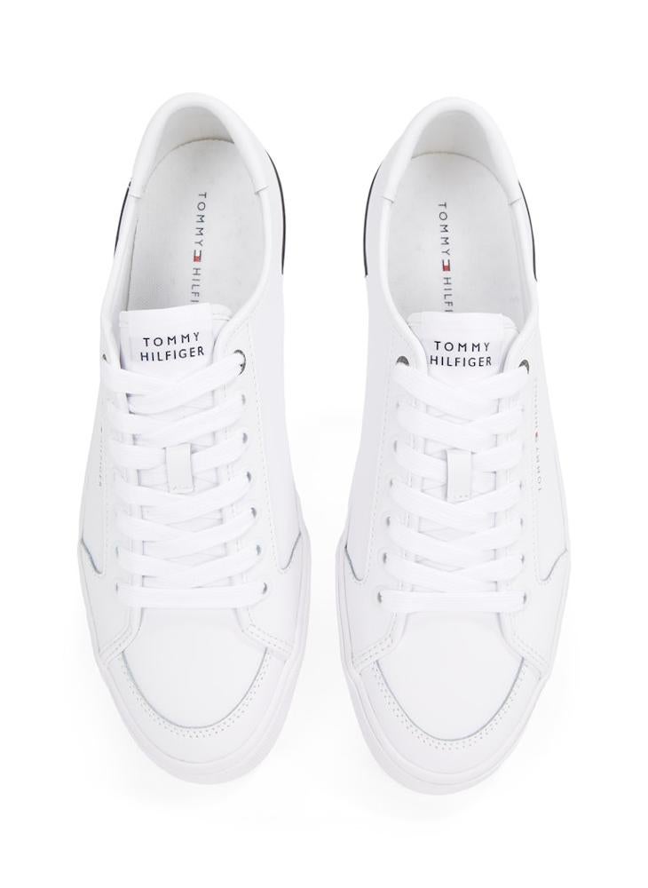 TOMMY HILFIGER - CORE VULCANISED LEATHER TRAINERS - Image 1
