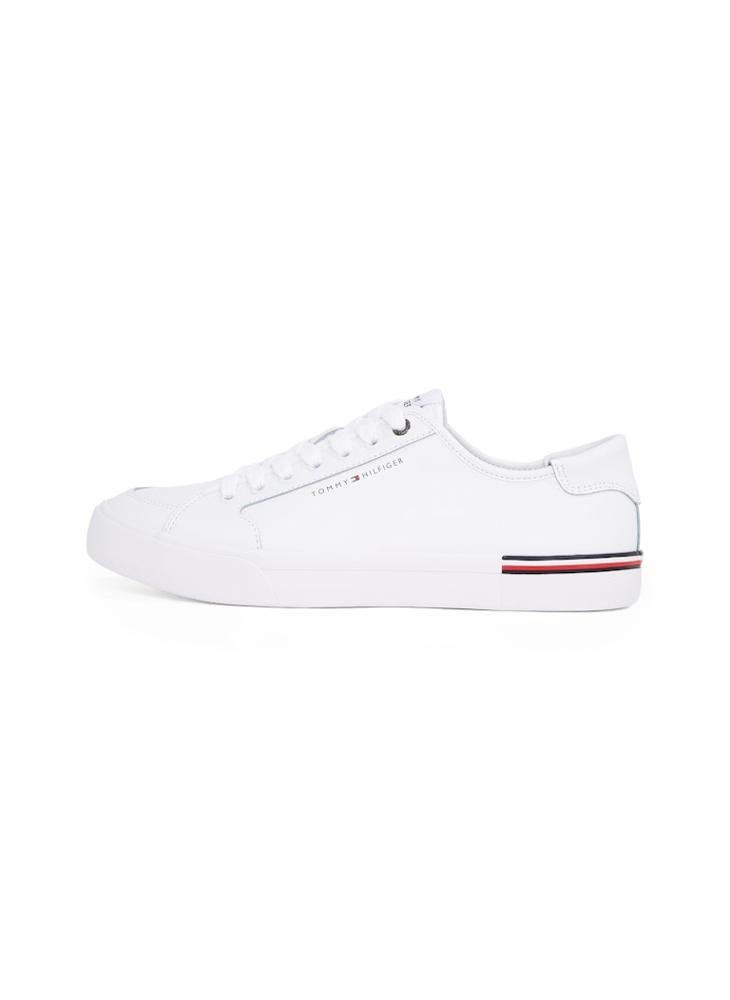 TOMMY HILFIGER - CORE VULCANISED LEATHER TRAINERS - Image 1