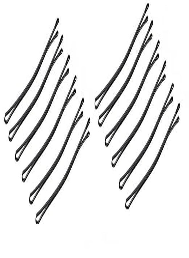 SMART VILLA TRADERS Black Bobby Pins - Medium Size Hair Grips for Hair Styling, Buns, and Updos | Hair Accessories for Women & Girls | Ideal for Beauty Parlors, Makeup Artists, and Daily Use Pack of 12 - Image 2