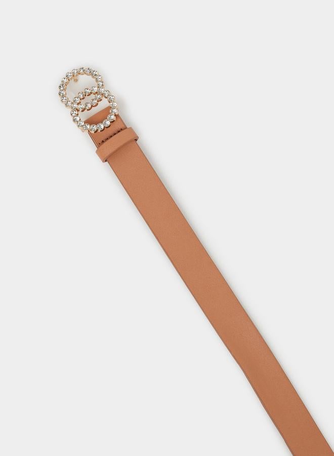Styli Styli Rhinestone Double Circle Buckle Belt  - Image 4